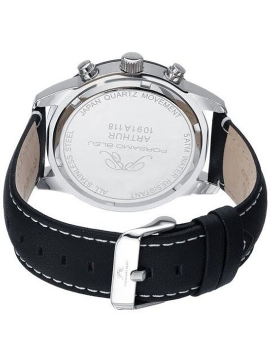 NWT Porsamo Bleu Arthur Chronograph Quartz Black Dial Men\'s Watch main image 4
